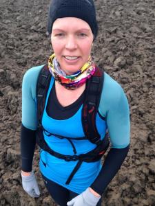 Me in the mud, sweating my a**e off!