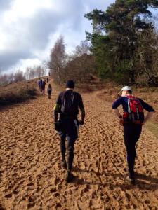 Dion & Andy heading up St Martha's Hill