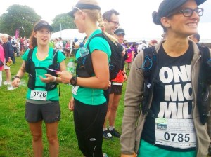 Serious pre race chat with Cat