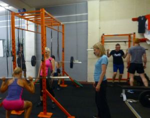 Starting off with some light weights for squats