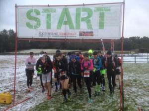 Looking rather chilly on the start line of Day 1