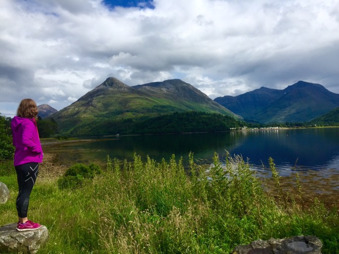 Rhianon pondering Loch Leven