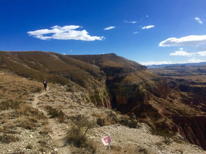 Stunning views running along the ridge
