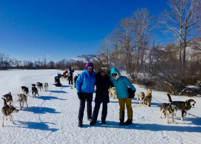 Picnic on the ice river