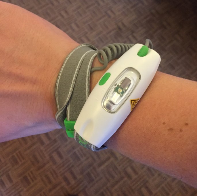 Or wrapped around my wrist - I do actually wear it on my head too!