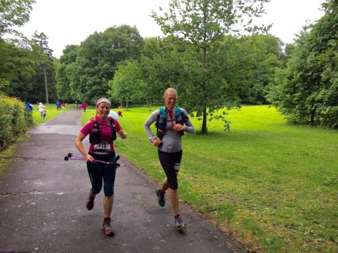 All smiles at the finish