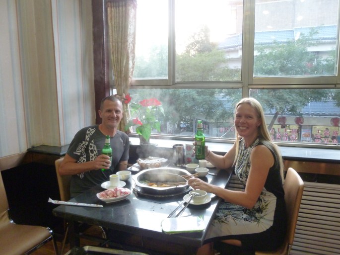 Enjoying our Hot Pot