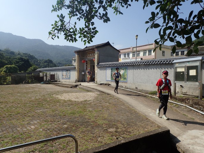 Running through one of the local villages